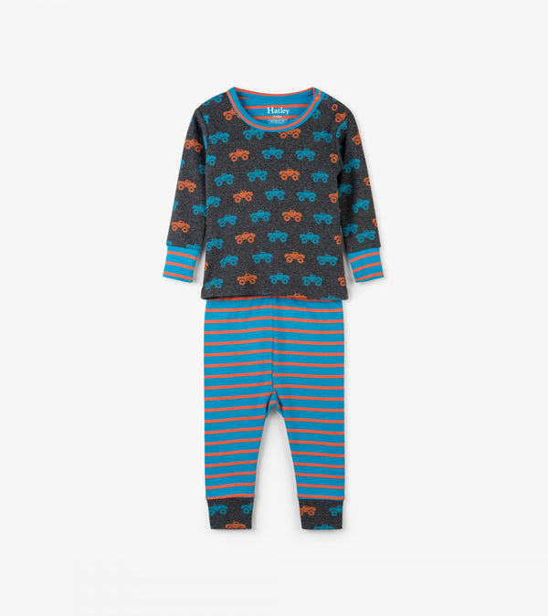 Hatley Mini Pyjamas - Colourful Monster Trucks