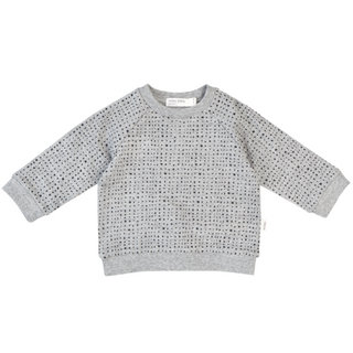 Miles Baby Sweater - Heather Grey Splashed
