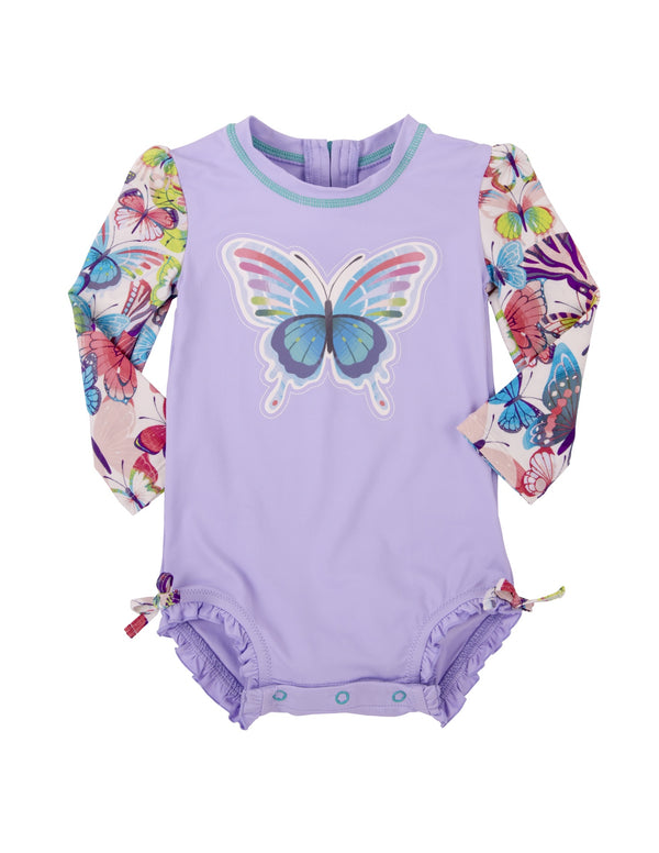 Hatley Rash Guard - Colourful Butterflies