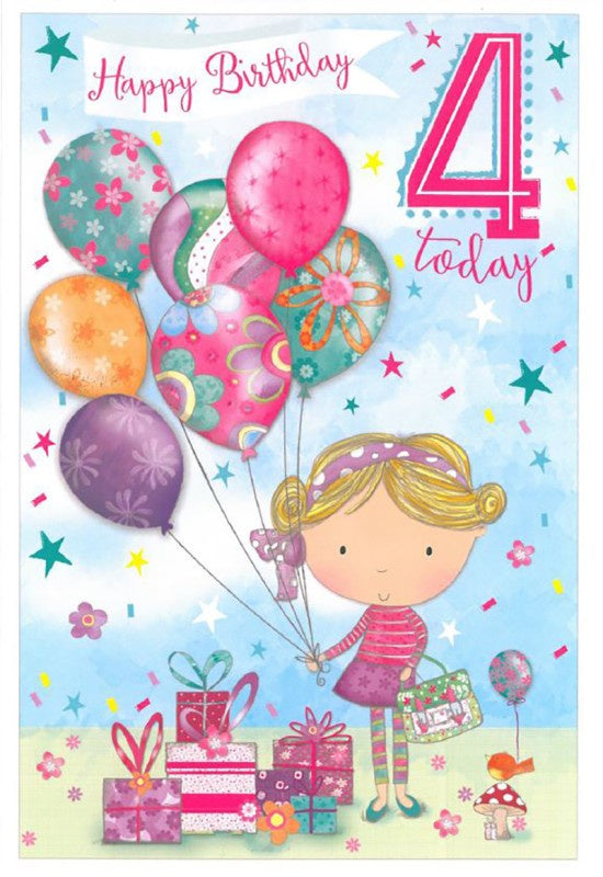 Happy Birthday 4 Today - Greeting Card