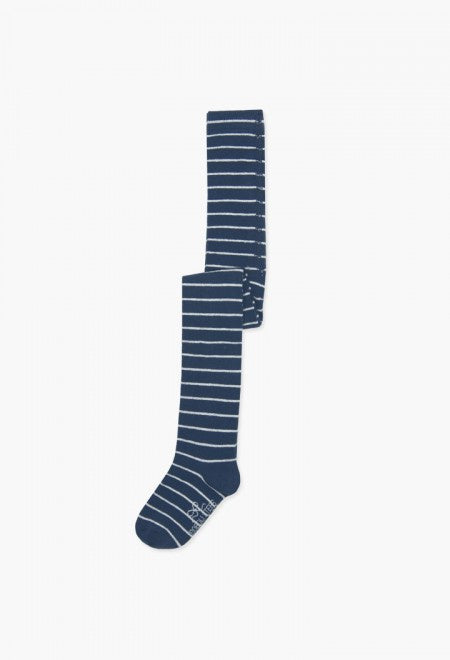 Boboli Tights - Navy Blue and Winter White - Eloquence Boutique