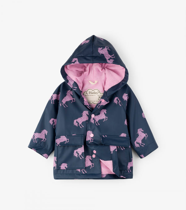 Hatley Mini Raincoat - Horses Silhouettes