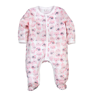 Boboli Coverall - Mouse & Pussy Cat - Pink
