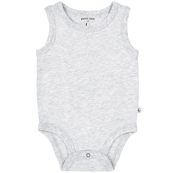 Miles Baby Singlet - Grey Marle