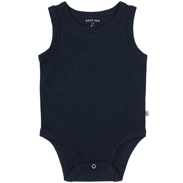 Miles Baby Singlet - Blue Marle