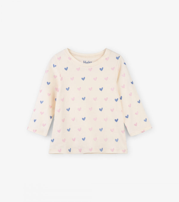 Hatley Mini Top - Shimmer Hearts