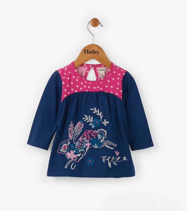 Hatley Mini Tunic - Leafy Bunny