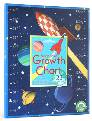 eeBoo Keepsake Growth Chart - Outer Space