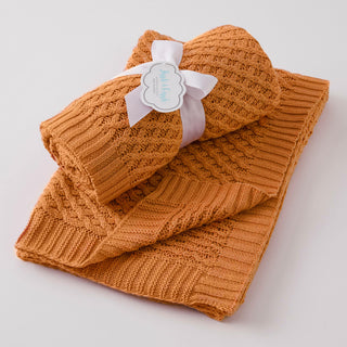 Jiggle & Giggle Basket Weave Blanket - Biscuit