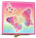 Pink Poppy Jewellry Box -  Rainbow Butterfly