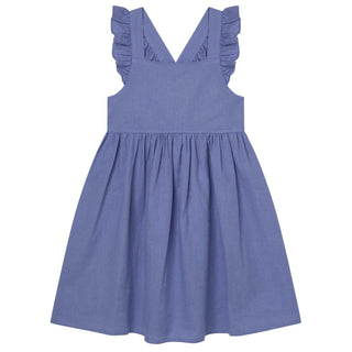 Designer Kidz Dress - Pacific Blue Frill