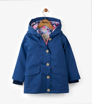 Hatley Rain Coat - Wintery Blooms