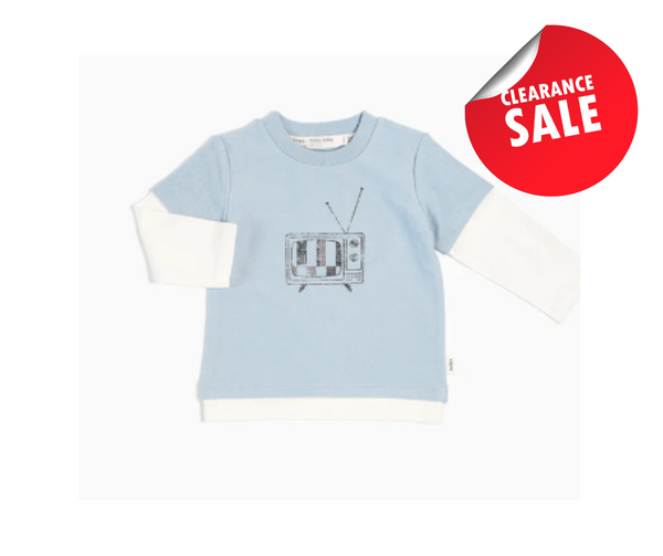 Miles Baby Top - Blue Telly