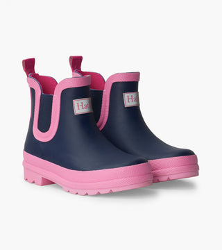 Hatley Gumboots - Navy & Pink