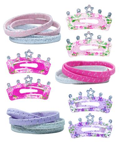 Pink Poppy Hair Set - Crowns