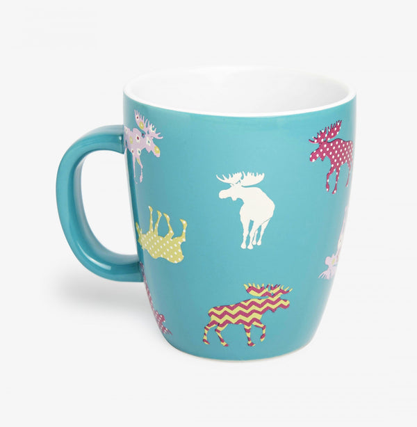 Hatley Coffee Mug - Patterned Moose - Eloquence Boutique