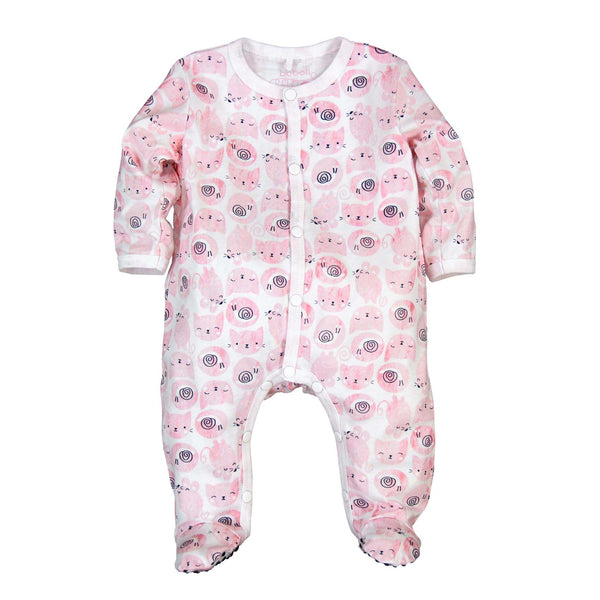 Boboli Coverall - Mouse & Pussy Cat - Pink