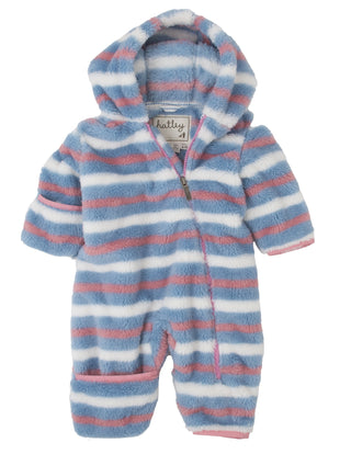 Infant Fuzzy Fleece Bundler - Winter Stripes