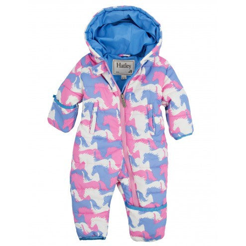 Hatley Infant Puffer - Puzzle Piece Horses - Eloquence Boutique