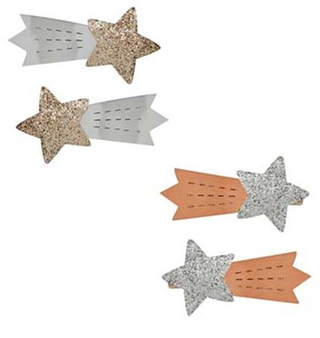Pink Poppy Hairclips - Shooting Star