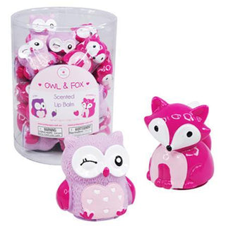 Pink Poppy Owl & Fox Lip Balm