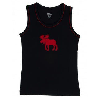 Hatley Womens Pyjama Tank - Moose on Red - Eloquence Boutique