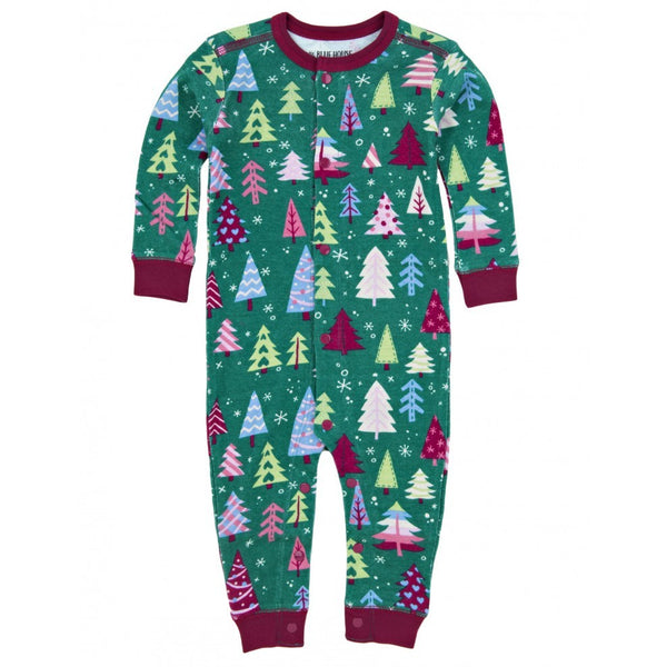 Hatley Infant Christmas Romper - Patterned Trees