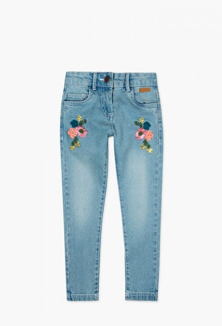 Boboli Jeans - Embroidered Flowers