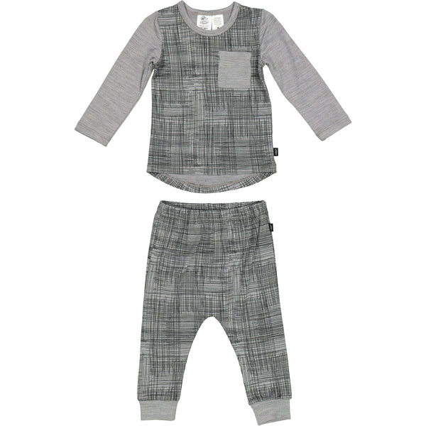 LFOH Marlow Pyjamas - Grey Marle Crosshatch