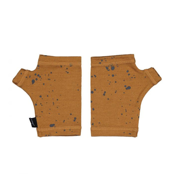 Little Flock of Horrors Handwarmers - Mustard Paint Splatter - Eloquence Boutique