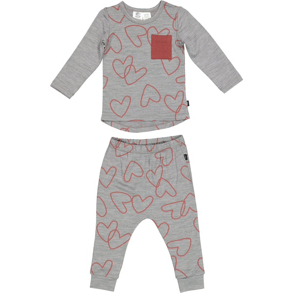 LFOH Marlow Pyjamas - Grey Marle Love