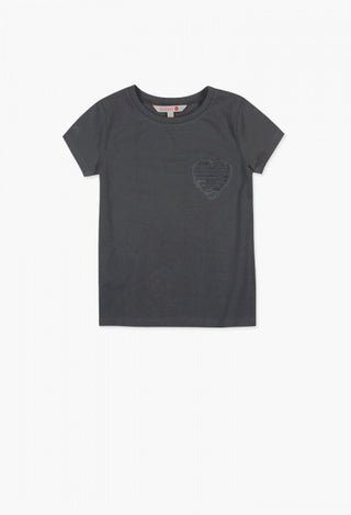 Boboli Tee - Storm Grey Heart