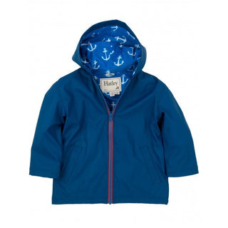 Hatley Splash Jacket - Navy Anchors