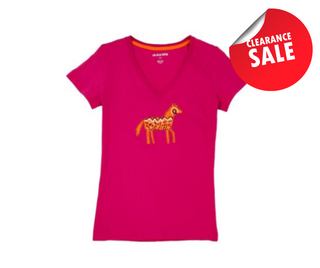 Hatley Womens Pyjama Top - Petroglyph Horses