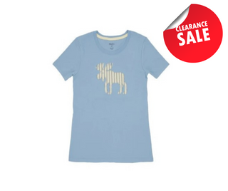 Hatley Womens Pyjama Top - Moose on Ticking