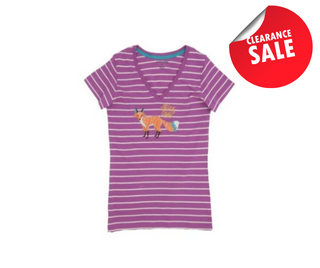 Hatley Womens Pyjama Top - Party Fox