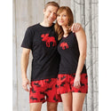 Hatley Womens Boxers - Moose on Red - Eloquence Boutique