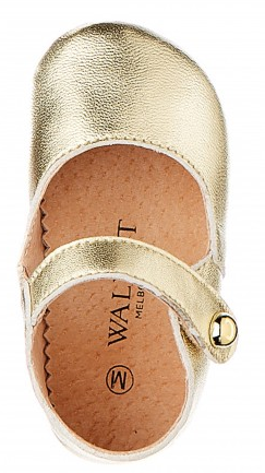 Walnut Shoes - Gold Mary Jane - Eloquence Boutique