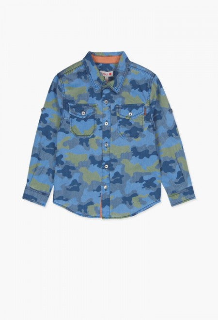 Boboli Shirt - Blue Camo