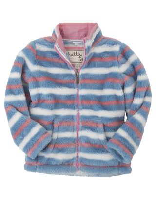 Hatley - Winter Stripes Fuzzy Fleece Jacket