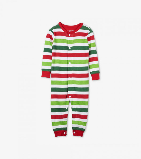 Hatley Christmas Unionsuit - Christmas Stripes