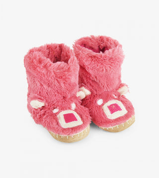 Hatley Slippers - Pink Bear - Eloquence Boutique