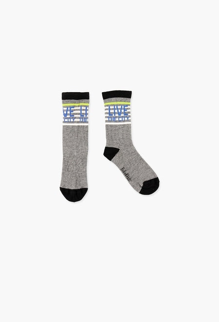 Boboli 3pk Socks - Blue and Grey - Eloquence Boutique