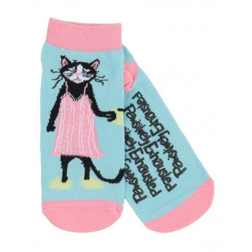 Hatley Womens Ankle Socks - Pawsitively Exhusted - Eloquence Boutique