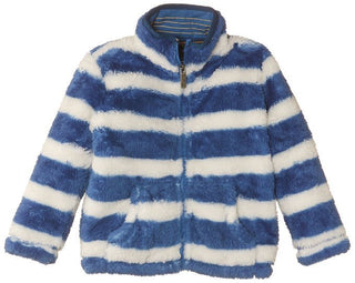 Hatley Fuzzy Fleece Jacket  - Royal Stripes
