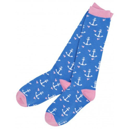 Hatley Womens Knee High Socks - Anchors - Eloquence Boutique