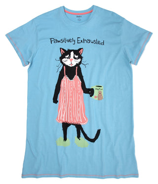 Hatley Sleepshirt - Pawsitively Exhausted - Eloquence Boutique
