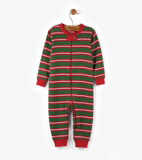 Hatley Coverall - Santa Stripes