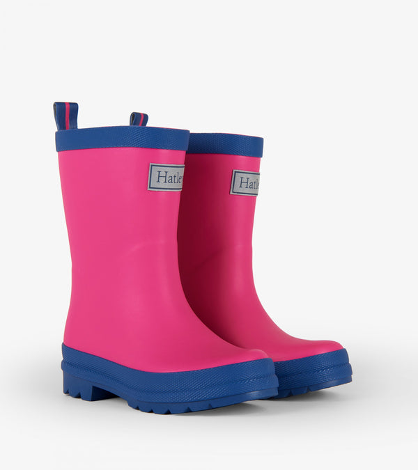 Hatley Gumboots - Fuchsia & Navy