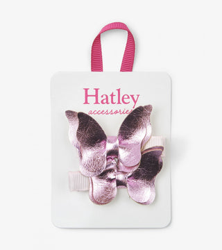 Hatley Hair Clips - Pink Shimmer Bowterflies